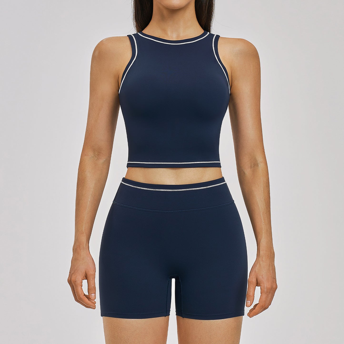 Navy Biker Shorts