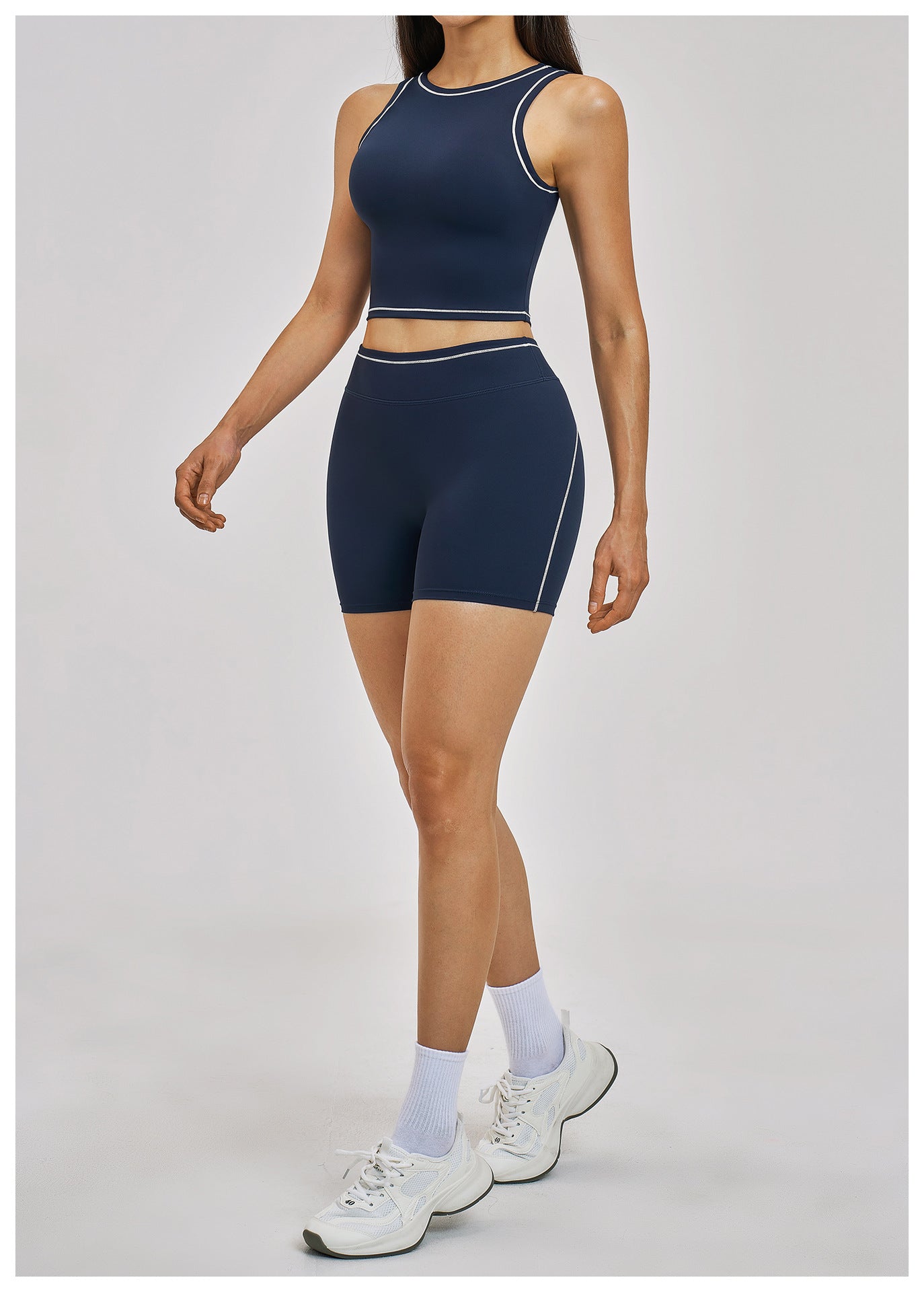 Navy Biker Shorts