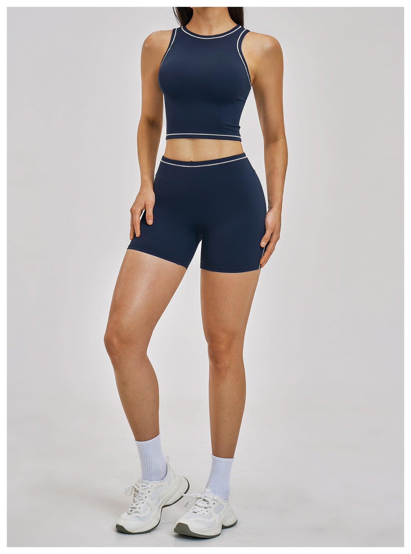 Navy Biker Shorts