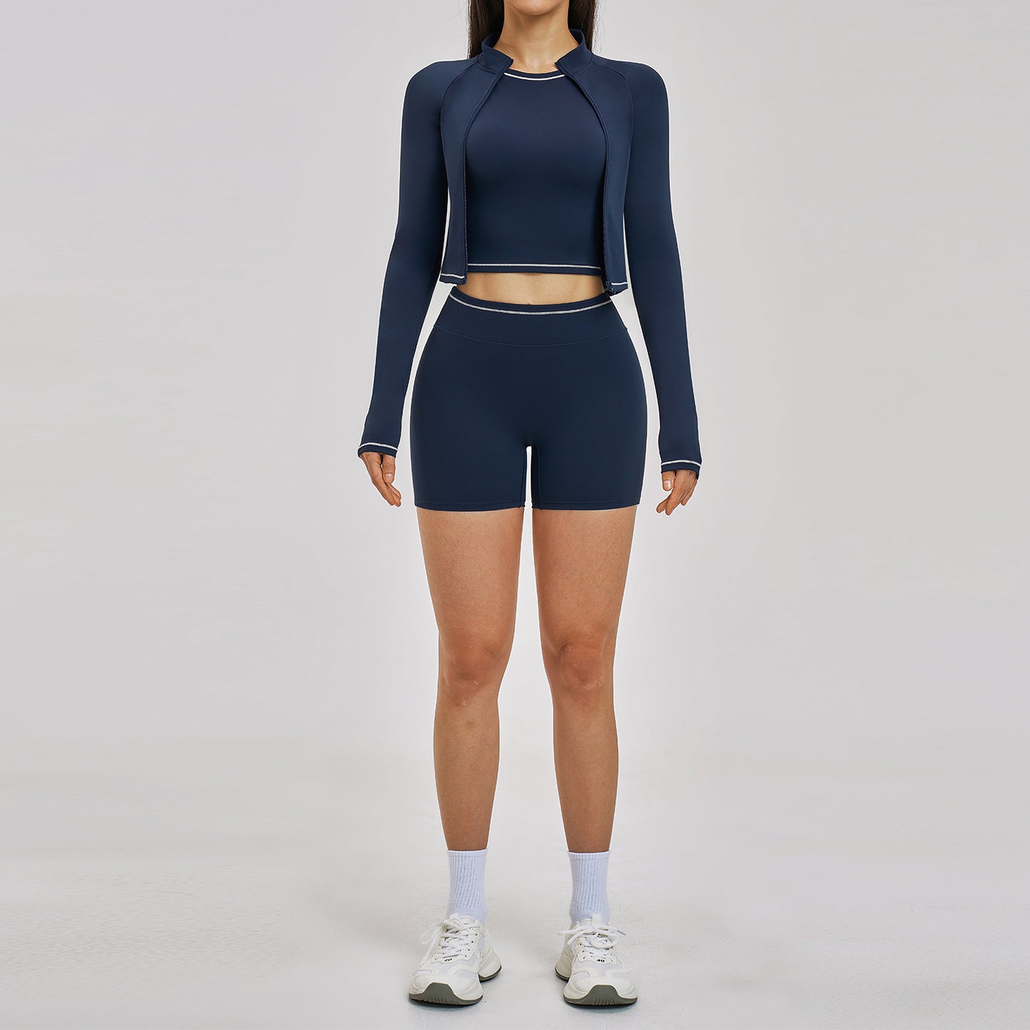 Navy Biker Shorts