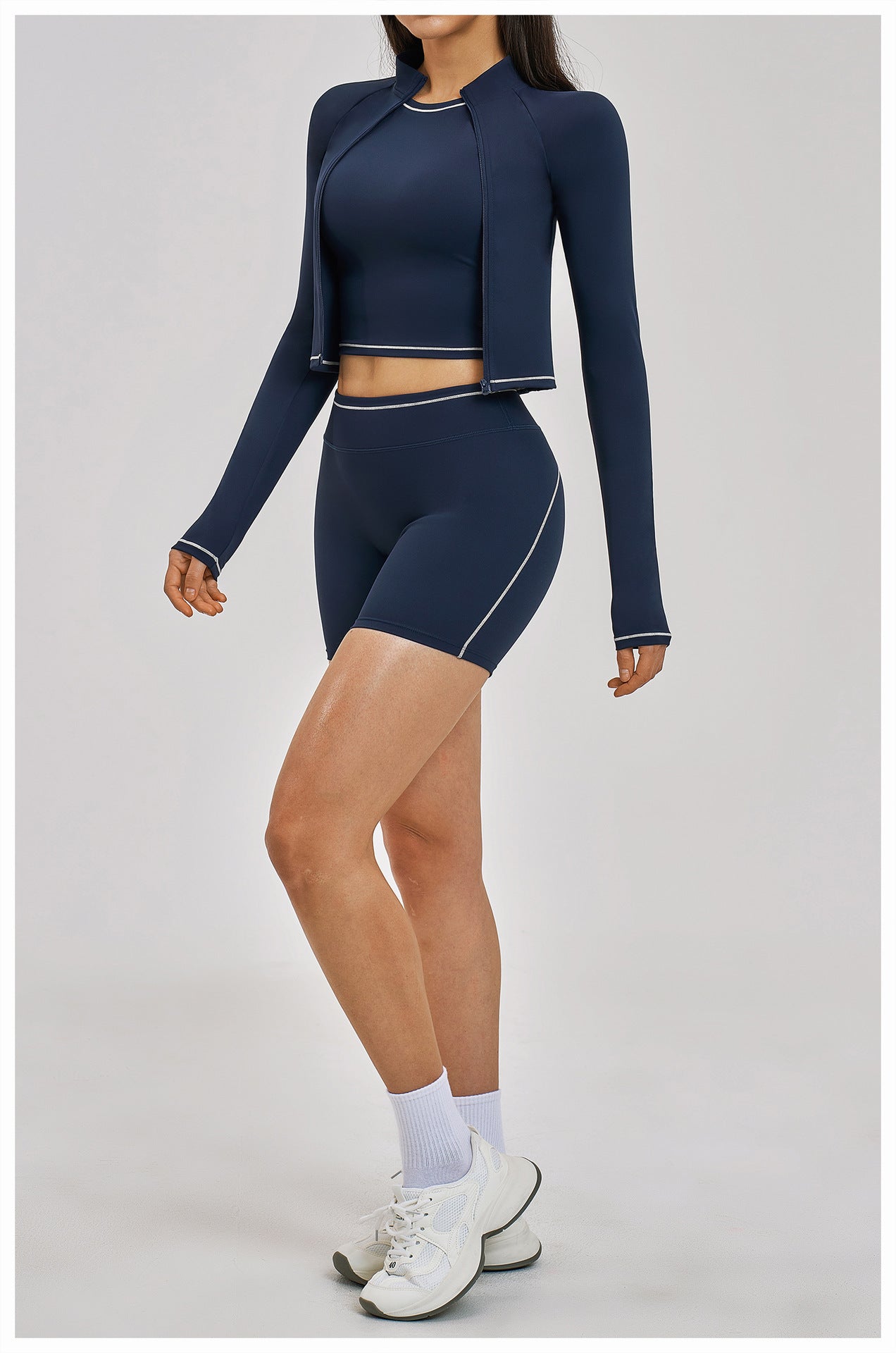 Navy Biker Shorts