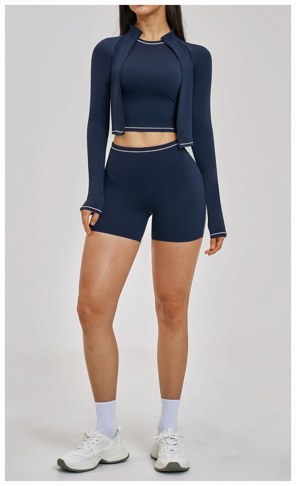 Navy Biker Shorts